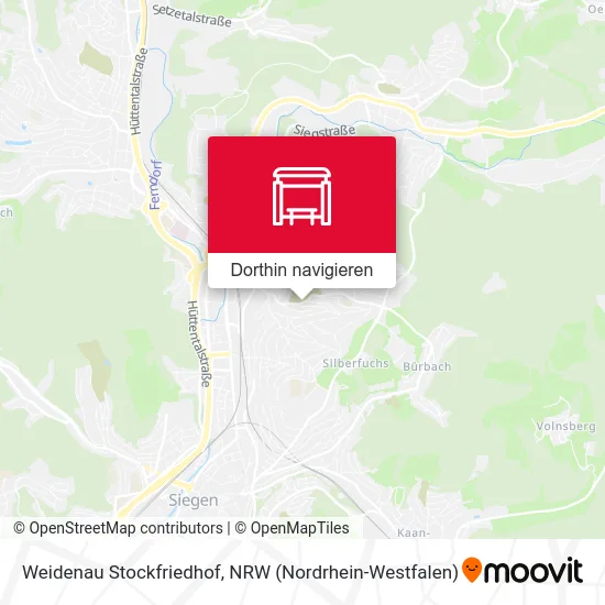 Weidenau Stockfriedhof Karte