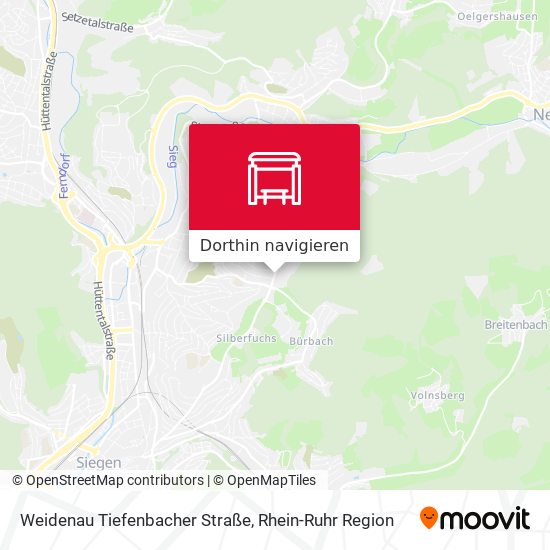 Weidenau Tiefenbacher Straße Karte