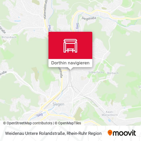 Weidenau Untere Rolandstraße Karte