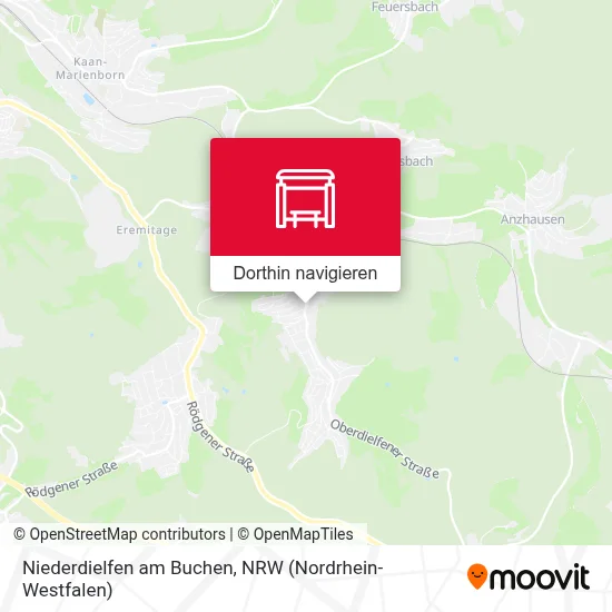 Niederdielfen am Buchen Karte