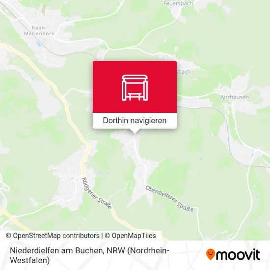 Niederdielfen am Buchen Karte