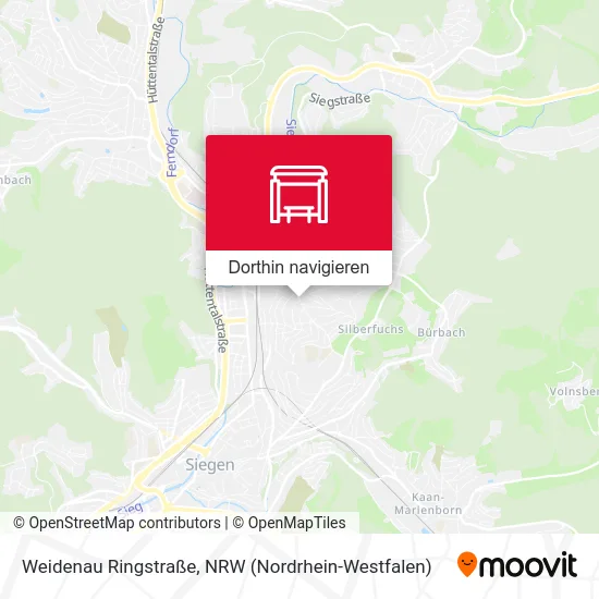 Weidenau Ringstraße Karte