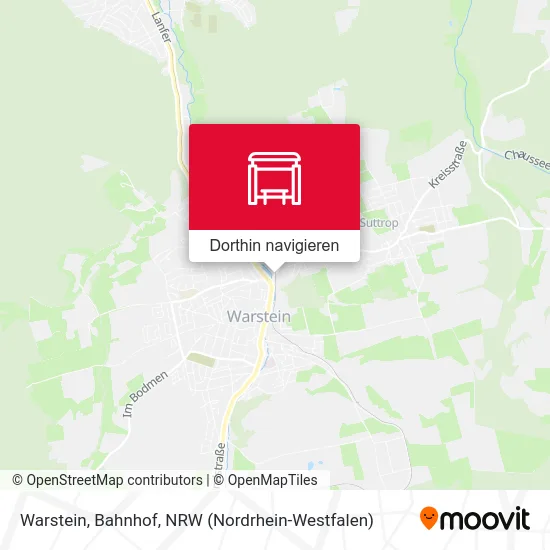 Warstein, Bahnhof Karte