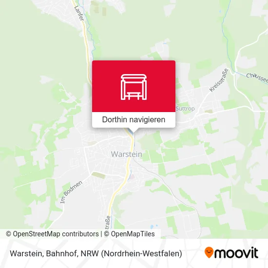 Warstein, Bahnhof Karte