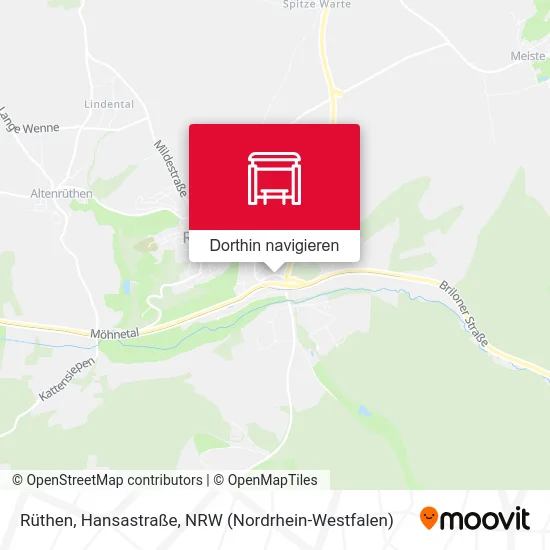 Rüthen, Hansastraße Karte