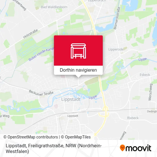 Lippstadt, Freiligrathstraße Karte