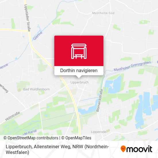 Lipperbruch, Allensteiner Weg Karte