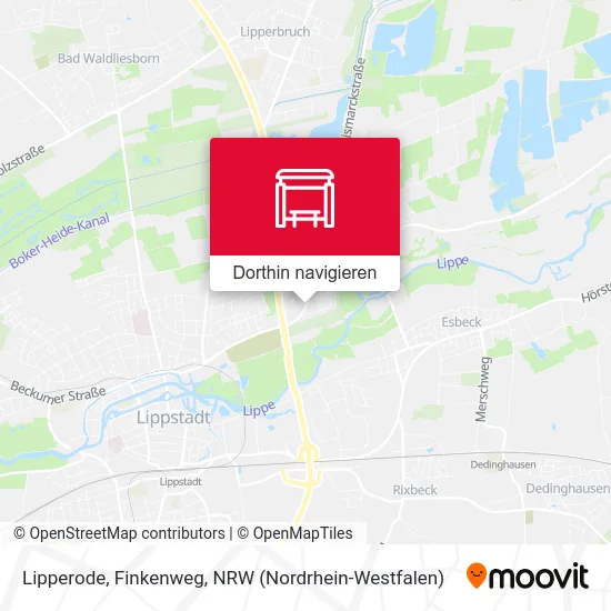 Lipperode, Finkenweg Karte
