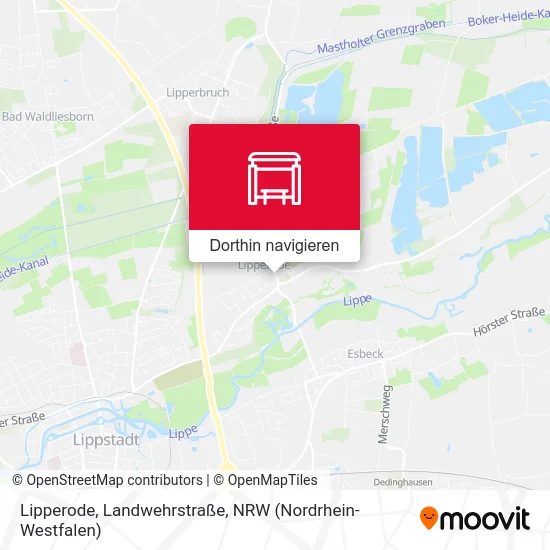 Lipperode, Landwehrstraße Karte