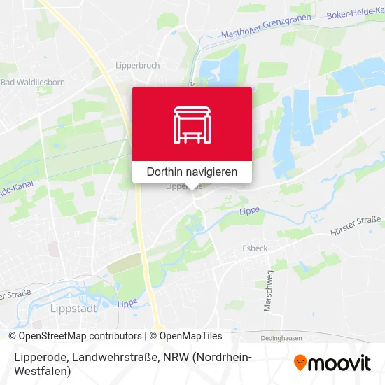 Lipperode, Landwehrstraße Karte