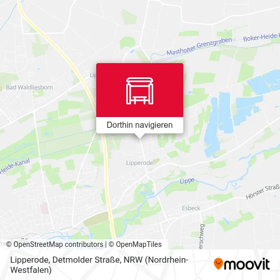 Lipperode, Detmolder Straße Karte