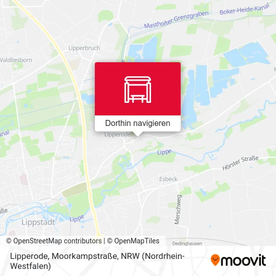 Lipperode, Moorkampstraße Karte