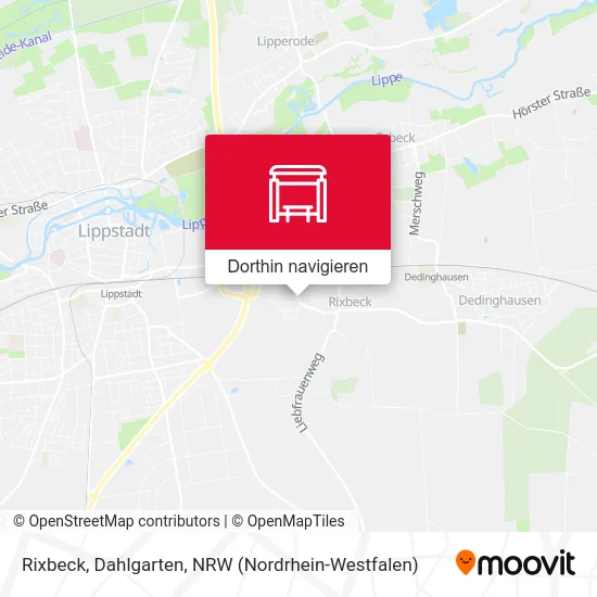 Rixbeck, Dahlgarten Karte