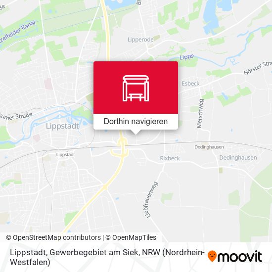 Lippstadt, Gewerbegebiet am Siek Karte