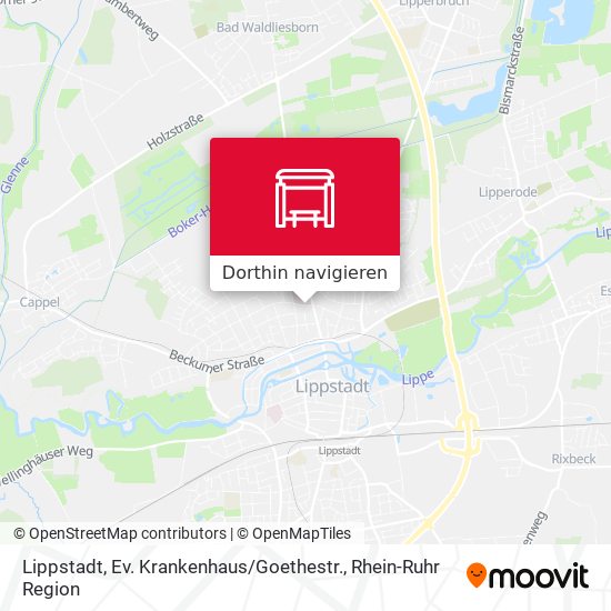Lippstadt, Ev. Krankenhaus / Goethestr. Karte