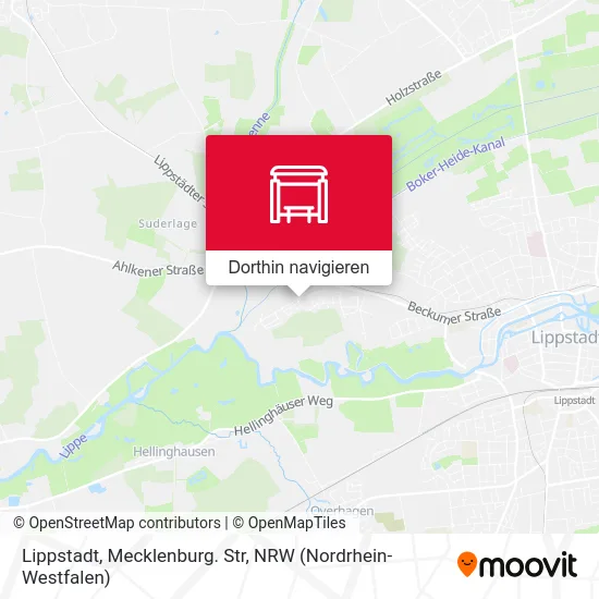 Lippstadt, Mecklenburg. Str Karte