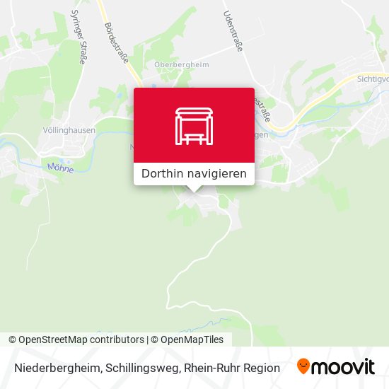 Niederbergheim, Schillingsweg Karte