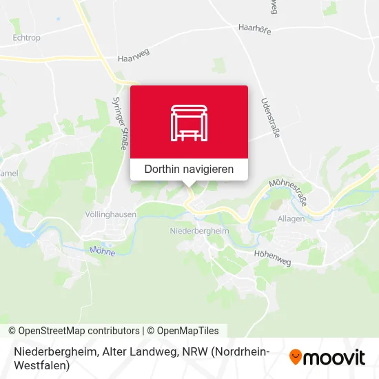 Niederbergheim, Alter Landweg Karte