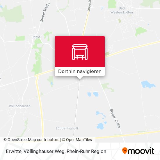 Erwitte, Völlinghauser Weg Karte