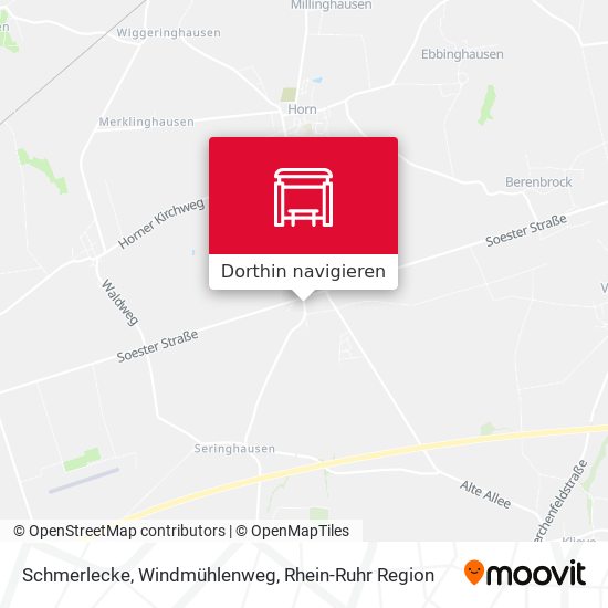 Schmerlecke, Windmühlenweg Karte