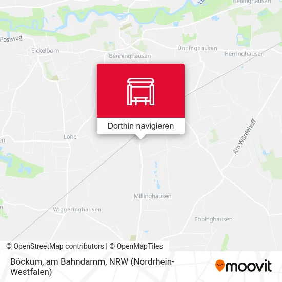 Böckum, am Bahndamm Karte