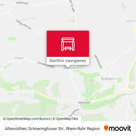 Altenrüthen, Schneringhuser Str. Karte