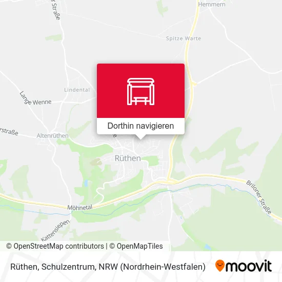 Rüthen, Schulzentrum Karte