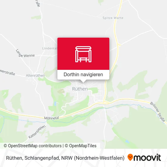 Rüthen, Schlangenpfad Karte