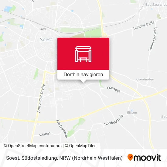 Soest, Südostsiedlung Karte