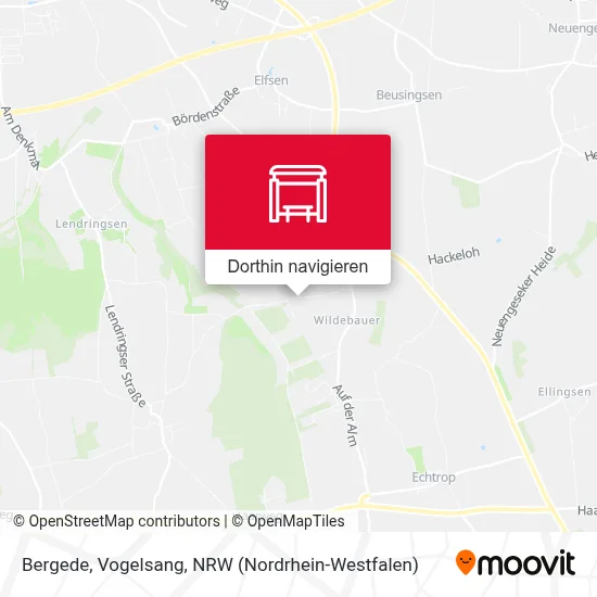 Bergede, Vogelsang Karte