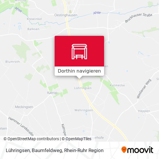 Lühringsen, Baumfeldweg Karte