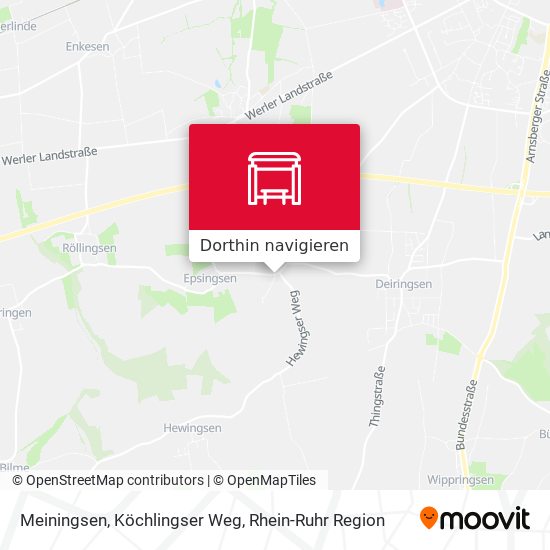 Meiningsen, Köchlingser Weg Karte