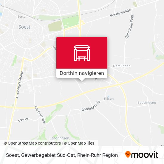 Soest, Gewerbegebiet Süd-Ost Karte