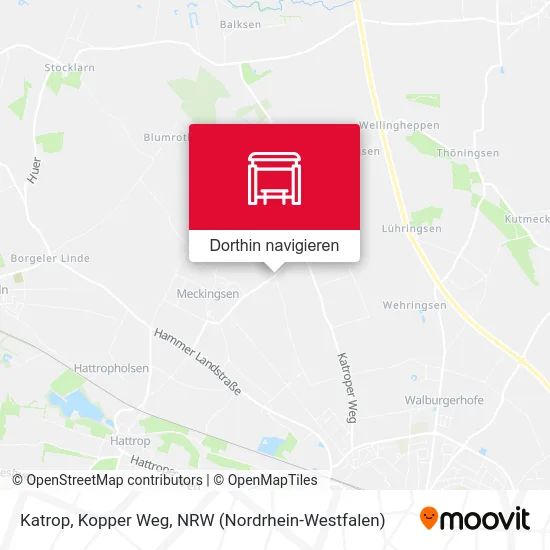 Katrop, Kopper Weg Karte