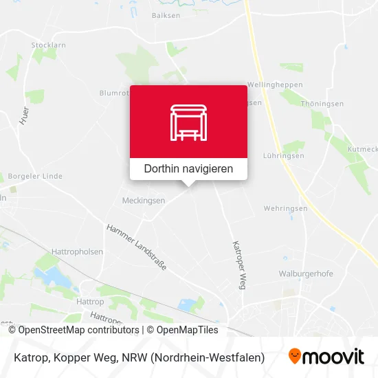 Katrop, Kopper Weg Karte