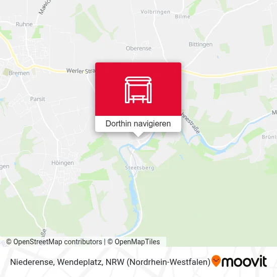 Niederense, Wendeplatz Karte