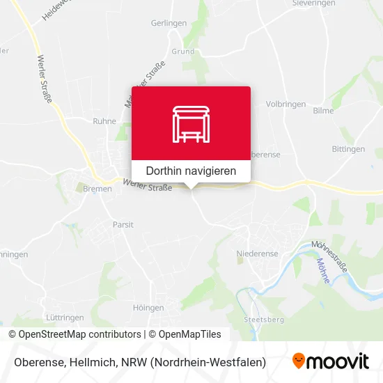 Oberense, Hellmich Karte