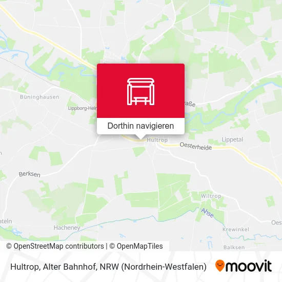 Hultrop, Alter Bahnhof Karte