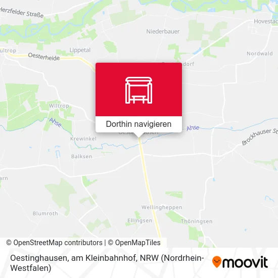 Oestinghausen, am Kleinbahnhof Karte