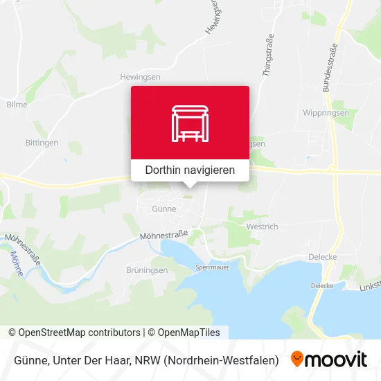 Günne, Unter Der Haar Karte