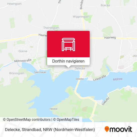 Delecke, Strandbad Karte