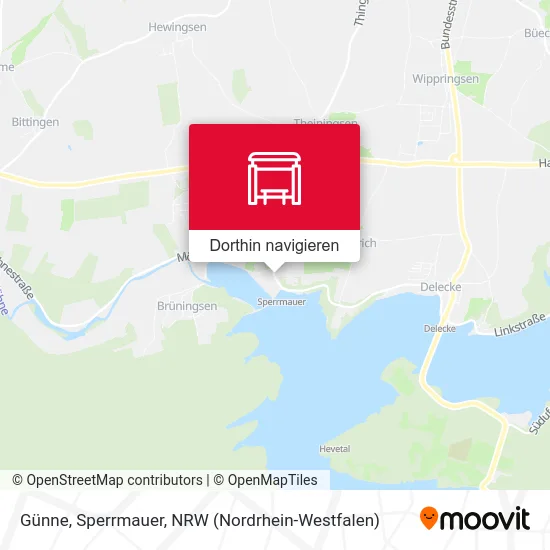 Günne, Sperrmauer Karte