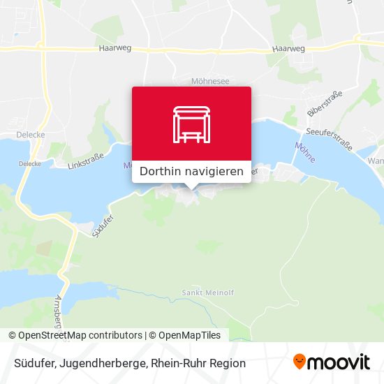 Südufer, Jugendherberge Karte