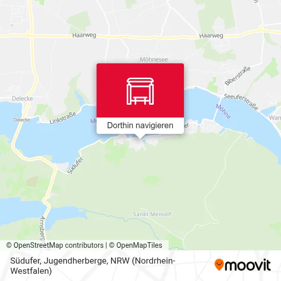 Südufer, Jugendherberge Karte