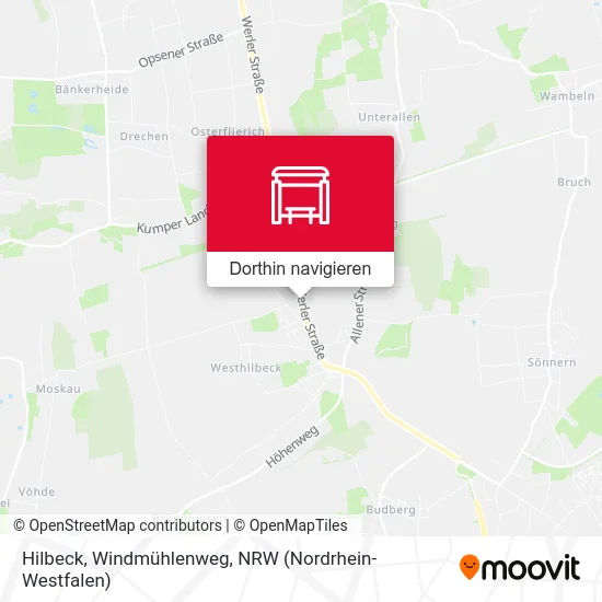 Hilbeck, Windmühlenweg Karte