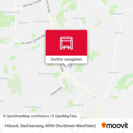 Hilbeck, Sachsenweg Karte