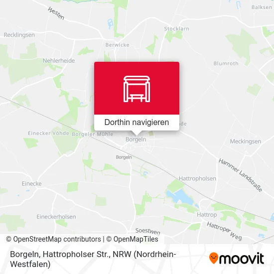 Borgeln, Hattropholser Str. Karte