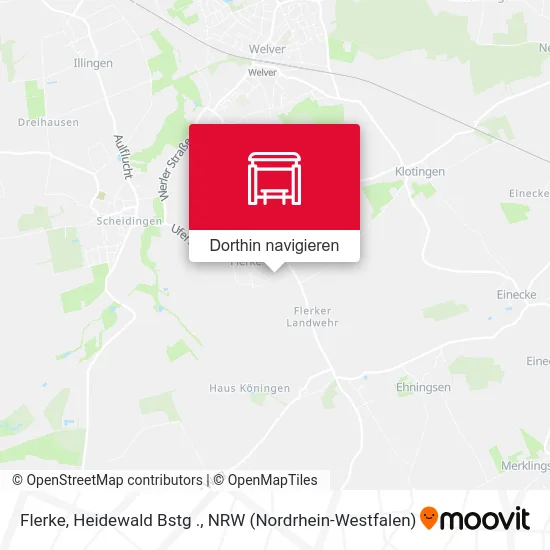 Flerke, Heidewald Bstg . Karte