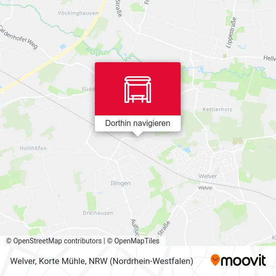 Welver, Korte Mühle Karte