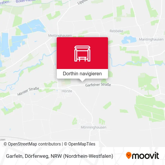 Garfeln, Dörferweg Karte